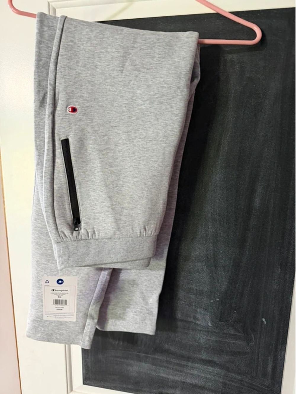 Champion Youth XL 18/20 Double Knit Jogger Pants Heather Gray NWT